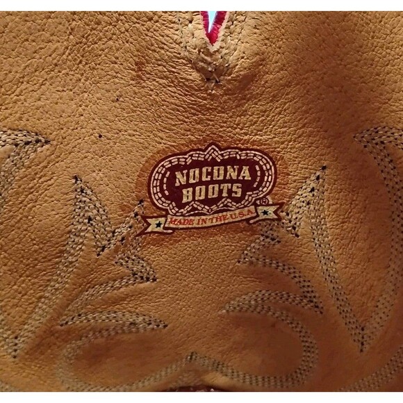 Nocona NOS Bullhide Tan & Green Western Cowboy Boots Size 10 Model 6532 70 603 main image 7